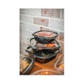 Bowls and Plates | Pactiv Corp. YSACLF05 5.5 in. x 5.5 in. x 0.75 in. Plastic EarthChoice Square Recycled Bowl Flat Lid - Clear (504/Carton) image number 4