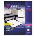 Dividers & Tabs | Avery 11515 Print-On 11 in. x 8.5 in. 5-Tab 3-Hole Customizable Punched Dividers - White (5/Pack) image number 0