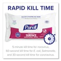 Cleaning & Disinfecting Wipes | PURELL 9371-12 7.4 in. x 9 in. 1-Ply Foodservice Surface Sanitizing Wipes - Fragrance-Free/White (12/Carton) image number 4