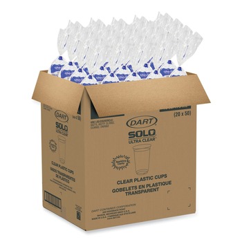Dart TR16 16 oz. Ultra Clear Plastic Cups - Clear (1000/Carton)