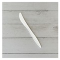 Cutlery | Boardwalk BWKKNIFEPPMW 5.86 in. Mediumweight Polypropylene Plastic Knife Cutlery - White (1000/Carton) image number 2