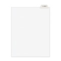 Dividers & Tabs | Avery 11950 11 in. x 8.5 in. 26-Tab Exhibit K Avery-Style Preprinted Legal Bottom Tab Divider - White (25/Pack) image number 0