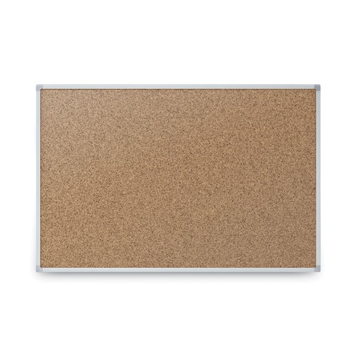 Bulletin Boards | Mead 85360 Economy 24 x 18 Cork Board with Aluminum Frame - Tan Surface/Silver Aluminum Frame image number 0