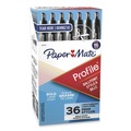 Pens | Paper Mate 1921067 Profile Bold 1.4 millimeter Retractable Ballpoint Pen Value Pack - Black Ink/Translucent Black Barrel (36/Box) image number 0