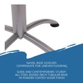 Office Desks & Workstations | Iceberg 65614 36 in. x 36 in. x 30 in. CafeWorks Square Cafe-Height Table - Walnut/Silver image number 4