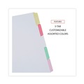 Dividers & Tabs | Universal UNV20816 11 in. x 8.5 in. 5-Tab Deluxe Write-On/Erasable Tab Index - White, Assorted Tabs (1 Set) image number 3
