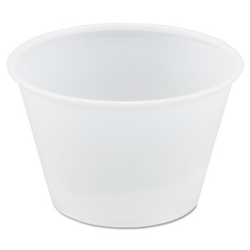 CUPS AND LIDS | Dart P400N 4 oz. Polystyrene Portion Cups - Translucent (2500/Carton)