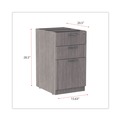 Office Filing Cabinets & Shelves | Alera ALEVA532822GY Valencia Series 15.63 in. x 20.5 in. x 28.5 in. Legal/Letter 3-Drawer Full Pedestal File - Gray image number 7