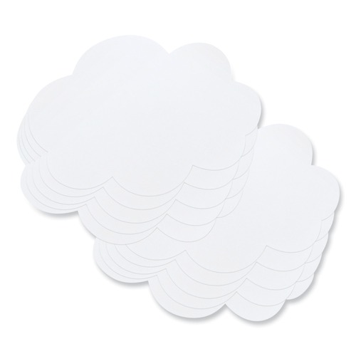 Project & Display Boards | Pacon PAC9014 7 in. x 10 in. Self Stick Dry Erase Clouds - White Surface image number 0