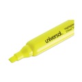 Highlighters | Universal UNV08866 Chisel Tip Desk Highlighter Value Pack - Fluorescent Yellow Ink, Yellow Barrel (36/Pack) image number 3