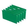 File Folders | Universal UNV14217EE 1/5 Cut Tab Legal Size Deluxe Color Hanging File Folders - Bright Green (25/Box) image number 1