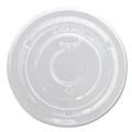 Cups and Lids | Karat C-KC626TS-NH 12 oz. to 24 oz. Cold Cup No Hole Flat PET Lids - Clear (1000/Carton) image number 1
