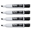 Washable Markers | EXPO 1944729 Broad Chisel Tip Magnetic Dry Erase Marker - Black (4/Pack) image number 4