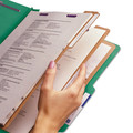 File Folders | Smead 19097 Pressboard Eight-Section Top Tab Classification Folders - Legal, Green (10/Box) image number 5