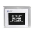 Envelopes & Mailers | C-Line 48117 Zip 'N Go 1 in. Capacity 10 in. x 13 in. Reusable Envelope with an Outer Pocket - Clear (3/Pack) image number 1