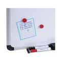 White Boards | Universal UNV43735 72 in. x 48 in. Lacquered Steel Magnetic Dry Erase Marker Board - White Surface, Aluminum/Plastic Frame image number 2