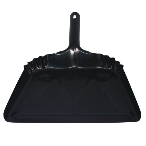 Dust Pans | Impact 4212 12 in. x 14 in. Heavy-Duty 20-Gauge Steel Metal Dust Pan - Black image number 0