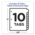 Dividers & Tabs | Avery 11818 Ready Index 11 in. x 8.5 in. 10-Tab 1 to 10 Customizable Table of Contents Dividers - Translucent/Multicolor Tabs (1-Set) image number 5