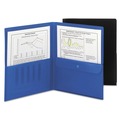 File Folders | Smead 87701 11 in. x 8.5 in. Poly 2-Pocket Folder with Security Pocket - Blue (5/Pack) image number 4