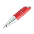 Pens | Universal 39722 0.7 mm. Medium Comfort Grip Retractable Gel Pen - Red Ink, Gray/Red/Silver Barrel (1-Dozen) image number 3