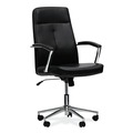Office Chairs | Alera ALEWS4116 18.19 in. to 21.93 in. Seat Height Leather Task Chair Supports Up to 275 lb - Black Seat/Black Back image number 0