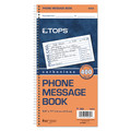 Retail Store Supplies | TOPS 4003 5 x 2.75 Spiralbound Two-Part Carbonless Message Book image number 0