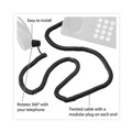 Office Electronics & Batteries | Softalk 03201 Twisstop Detangler with Coiled 25 ft. Phone Cord - Black image number 6