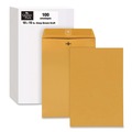 Envelopes & Mailers | Quality Park QUA37798 10 in. x 15 in. 32 lbs. Bond Weight #15 Square Flap Clasp/Gummed Closure Clasp Envelope - Brown Kraft (100/Box) image number 0