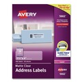 Labels | Avery 05662 Easy Peel 1.33 in. x 4 in. Mailing Labels with Sure Feed - Matte Clear (14-Piece/Sheet, 50 Sheets/Box) image number 0