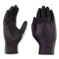 Disposable Gloves | Ammex GWBEN44100 6 mil Powder-Free Nitrile Exam Gloves - Medium, Black (1000/Carton) image number 1