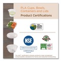 Food Trays, Containers, and Lids | World Centric TRLCSBB 12.1 in. x 9.8 in. x 0.8 in. Plastic Lids for Fiber Bento Box Containers - Clear (300/Carton) image number 3