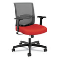 Office Chairs | HON HONCMZ1ACU67 16.5 in. to 21 in. Seat Height Supports Up to 275 lbs. Convergence Mid-Back Task Chair with Swivel-Tilt - Red Seat, Black Back/Base image number 0