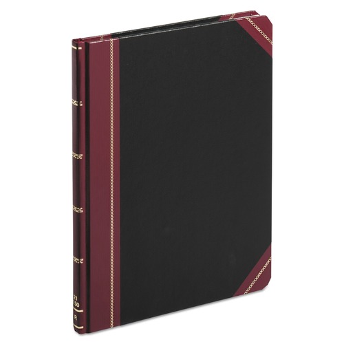Notebooks & Pads | Boorum & Pease 21-150-R 10.13 x 7.78 Sheets Extra-Durable 5-Column Accounting Bound Book - Black/Maroon/Gold Cover image number 0