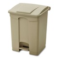 Trash & Waste Bins | Safco 9922TN 17 Gallon Large Capacity Plastic Step-On Receptacle - Tan image number 1