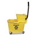 Mop Buckets | Impact 12-32 oz. Yellow Mop Bucket with Side-Press Squeeze Wrnger/Plastic Combo image number 0