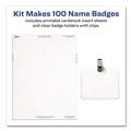 Label & Badge Holders | Avery 74461 3.5 in. x 2.25 in. Top Load Clip-Style Badge Holder with Laser/Inkjet Insert - White (100/Box) image number 5