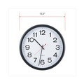 Back to School Sale | Universal UNV11381 13.5 in. Round Indoor/Outdoor Wall Clock - Black Case image number 6