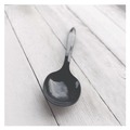 Cutlery | Boardwalk BWKSOUPBLMW Mediumweight Polypropylene Plastic Soup Spoon Cutlery - Black (1000/Carton) image number 3