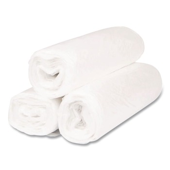 JUST LAUNCHED | Inteplast Group WSL4046XHW 45 gal. 0.8 mil 40 in. x 46 in. Low-Density Commercial Can Liners - White (25 Bags/Roll, 4 Rolls/Carton)