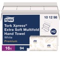 Paper Towels and Napkins | Tork 101298 2-Ply 9.12 x 12.8 Xpress Extra Soft Multifold Towel - White (16/Carton) image number 1