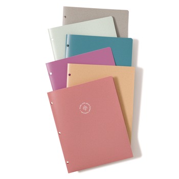 FILING AND FOLDERS | U Brands 6600U01-12 11 in. x 8.5 in. 3-Hole Punched U-Eco Poly 2-Pocket Folders - Assorted (12/Pack)
