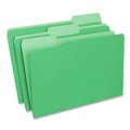 File Folders | Universal UNV10522 1/3 Cut Tab Legal Size Deluxe Colored Top Tab File Folders - Green/Light Green (100/Box) image number 1