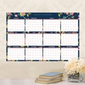 Bulletin Boards | Blue Sky BLS103632 36 in. x 24 in. 12-Month (Jan-Dec 2026) Day Designer Peyton Laminated Erasable Wall Calendar - White/Navy Sheets image number 2