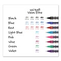 Pens | uni-ball 60108 VISION 0.5 mm Stick Roller Ball Pen - Blue Ink/Gray/Blue/Clear Barrel/Extra-Fine (1-Dozen) image number 7