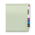 File Folders | Smead 37705 1 in. Expansion End Tab Pressboard Classification Folders with 2 SafeSHIELD Coated Fasteners - Legal Size/Gray-Green (25/Box) image number 3
