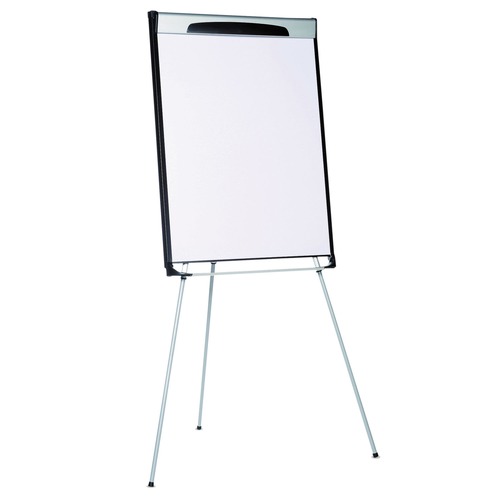 Easels | MasterVision EA23066720 39 in. - 72 in. High Tripod Extension Bar Magnetic Dry-Erase Easel - Black/Silver image number 0