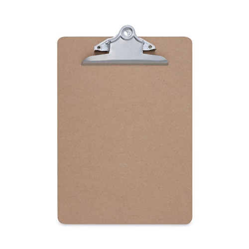 Clipboards | Universal UNV40304 1.25 in. Clip Capacity 8.5 in. x 11 in. Hardboard Clipboard - Brown image number 0