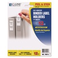 Labels | C-Line 70013 1 x 2.81 Self-Adhesive Top Load Ring Binder Label Holders - Clear (12/Pack) image number 0