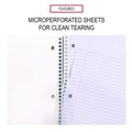 Notebooks & Pads | Universal UNV66614 10.5 in. x 8 in. 1-Subject Medium/College Rule Wirebound Notebook - Assorted Cover Colors (4/Pack) image number 7