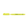 Highlighters | Universal UNV08851 Chisel Tip Pocket Highlighters - Fluorescent Yellow (1 Dozen) image number 4